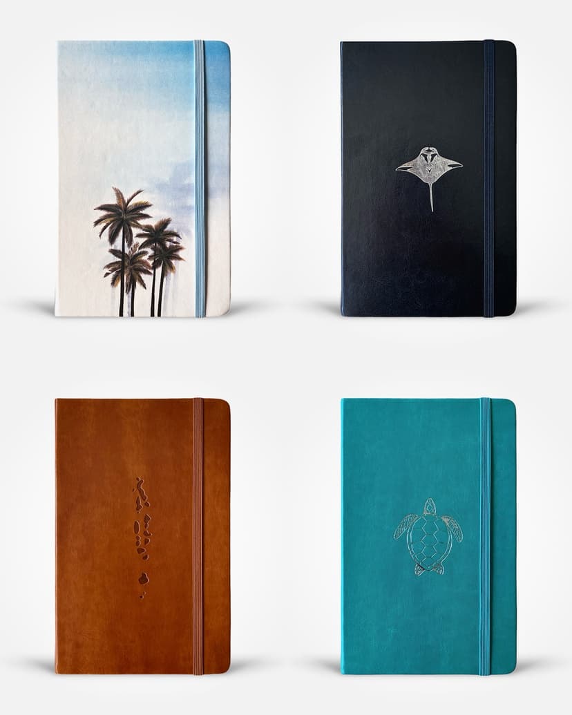 Island-inspired notebooks