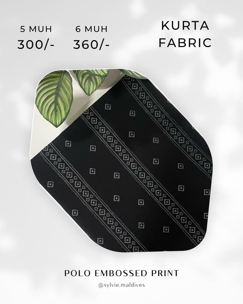 Kurta Fabric - Polo Embossed Print