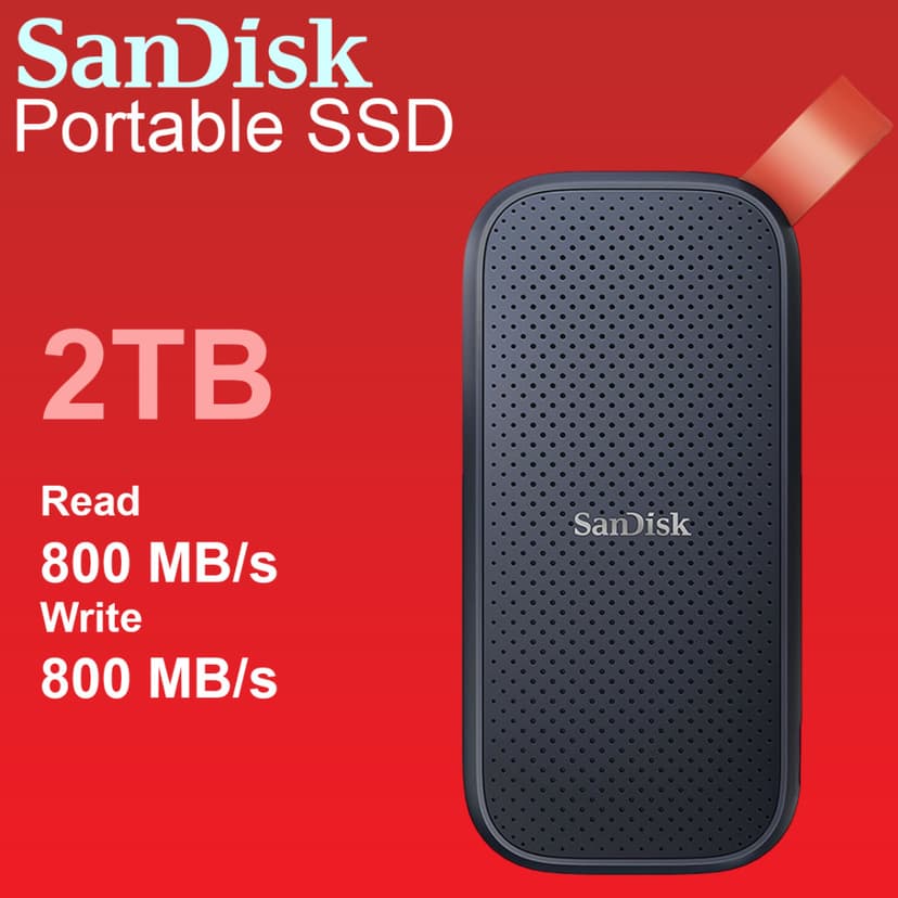 Sandisk E30 2TB External Portable SSD - 800Mbps - USB-C 3.2