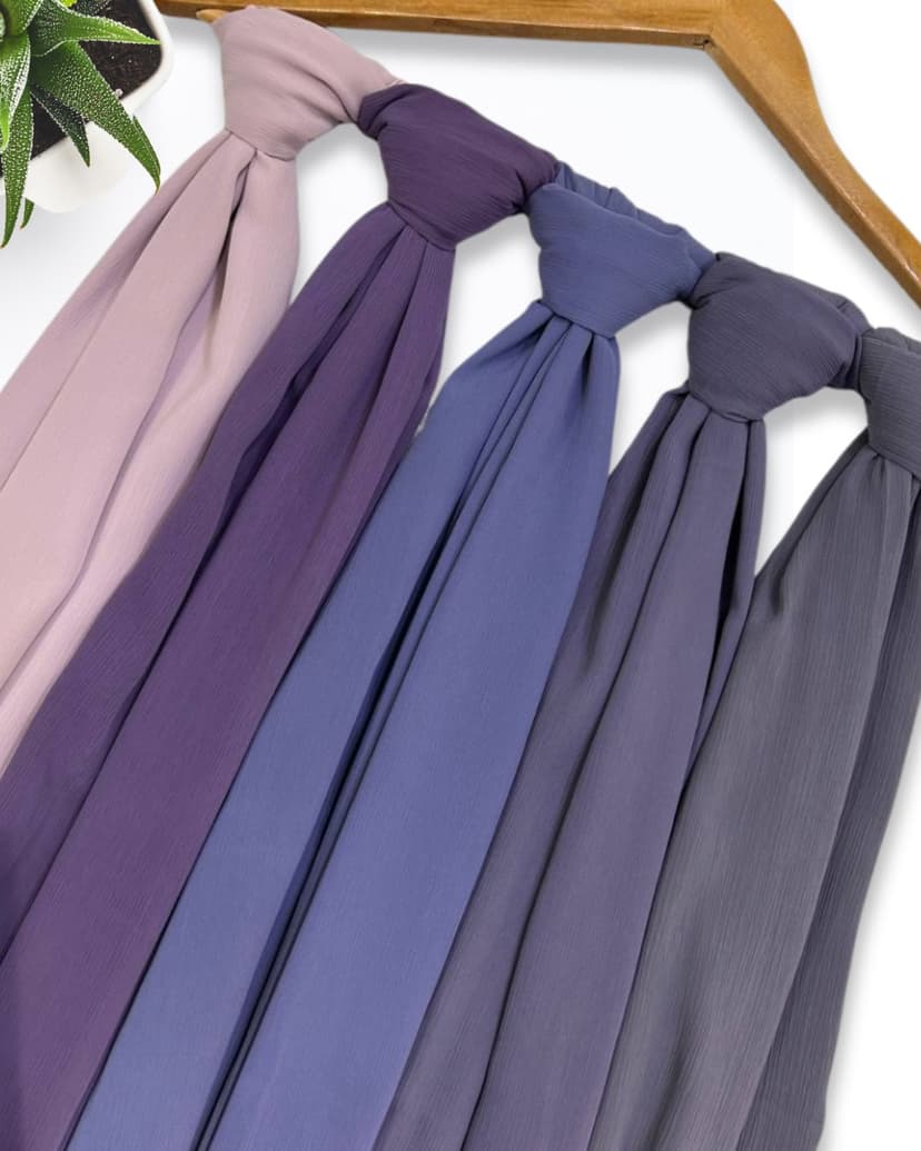 Crinkle chiffon shawl