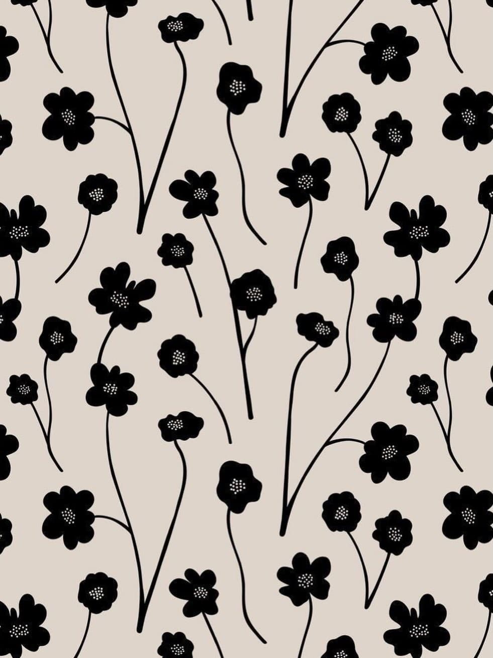 Black Floral Pattern — image 1