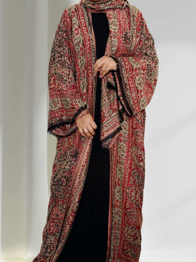pashmina open abaya