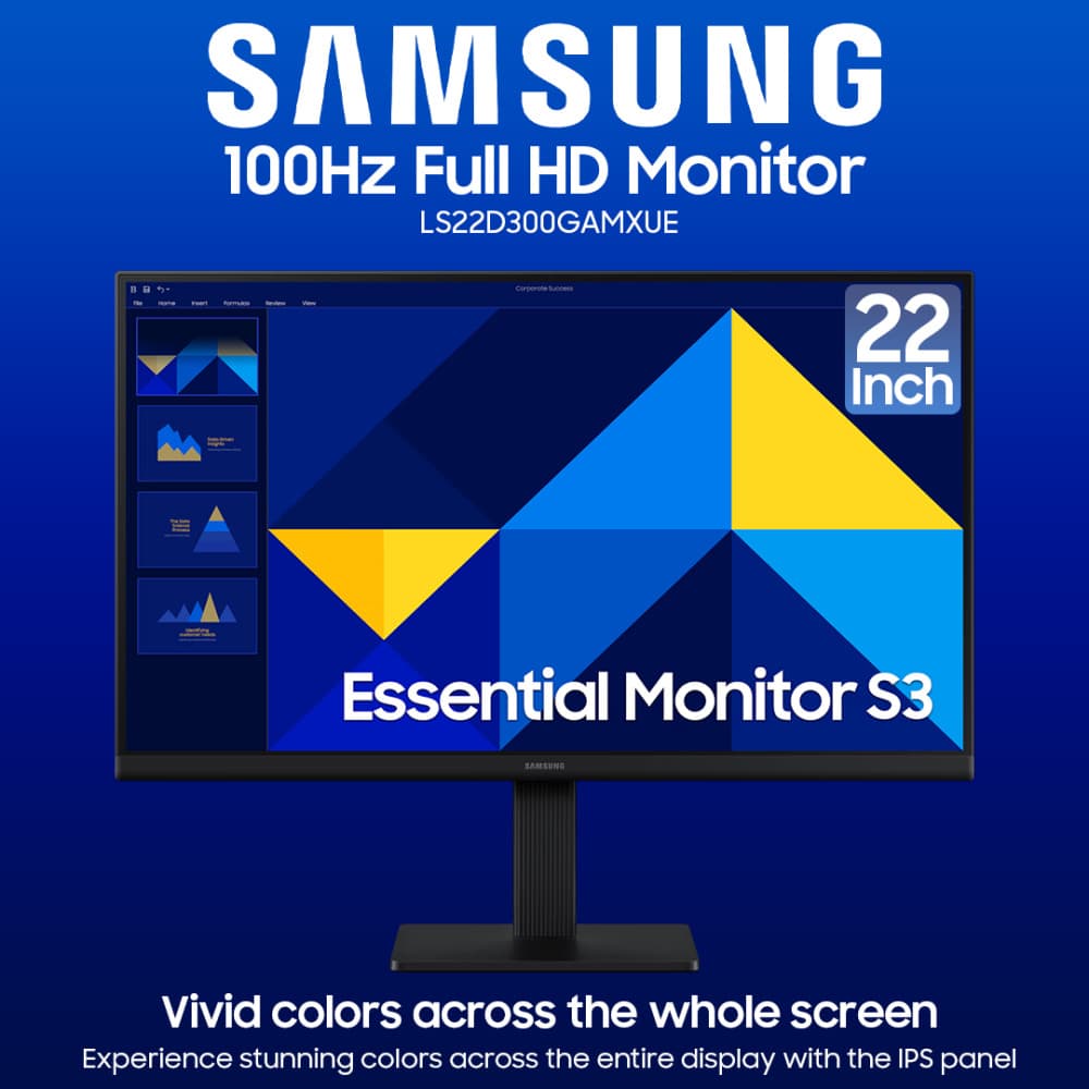 Samsung 22 Inch 100Hz Full HD Monitor - LS22D300GAMXUE — image 1