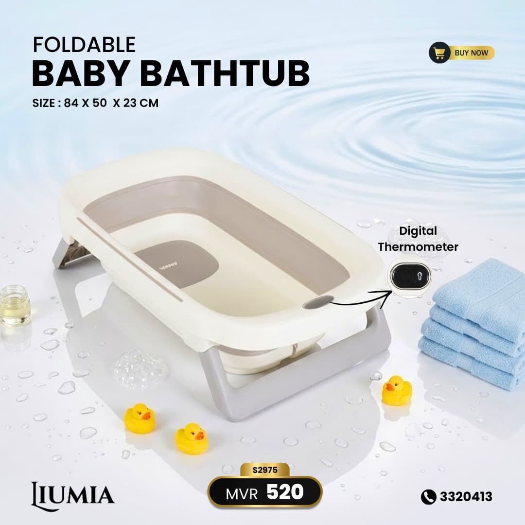 Foldable Baby Bathtub with Digital Thermometer (S2975) — image 1