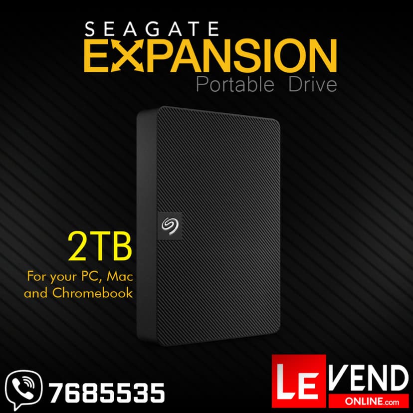 Seagate Expansion 2TB External Portable Hard Drive - Black