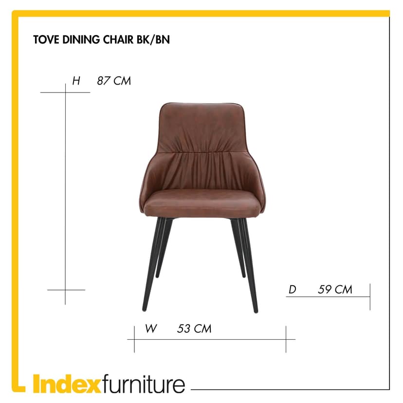 Tove Dining Chair BK/BN