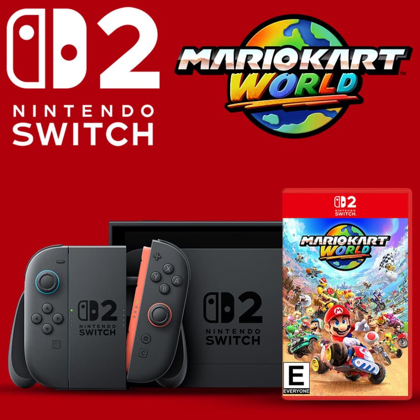 Nintendo Switch 2 Portable Gaming Console MarioKart World Bundle