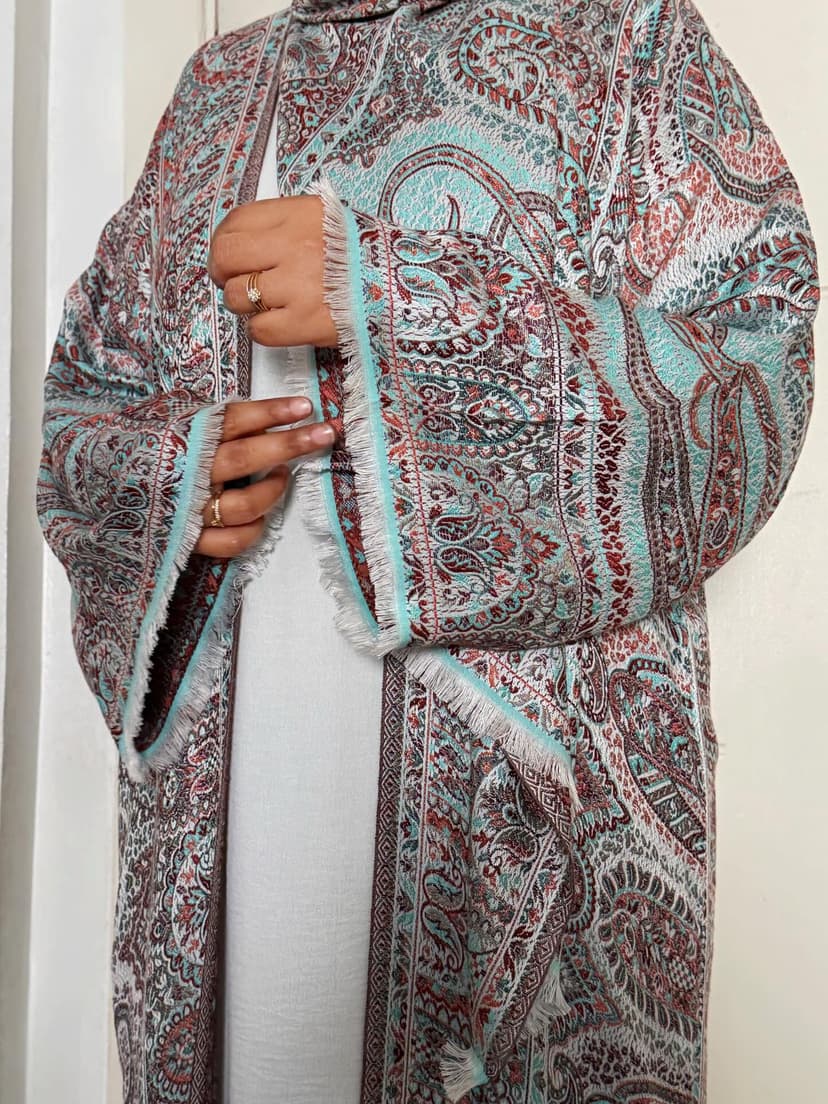 pashmina open abaya