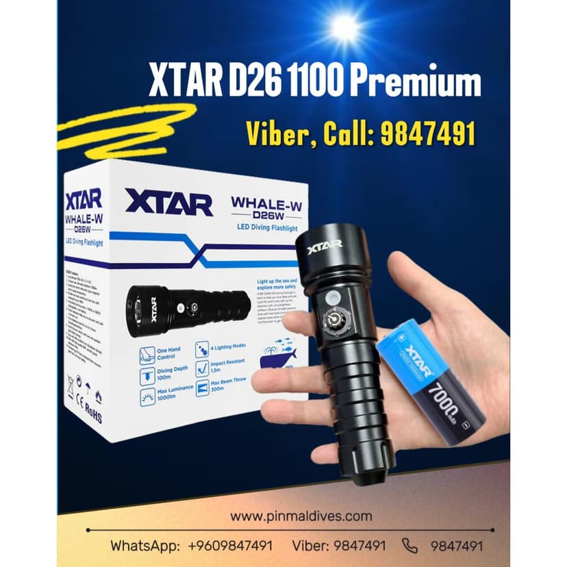 Premium XTAR D26 1100 full set with 1 year warranty