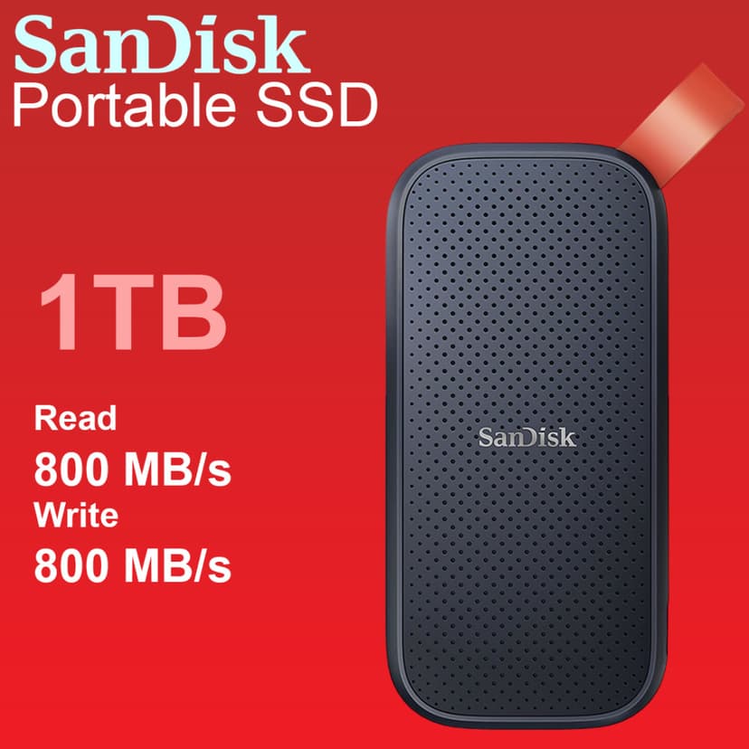 Sandisk E30 1TB External Portable SSD - 800Mbps - USB-C 3.2