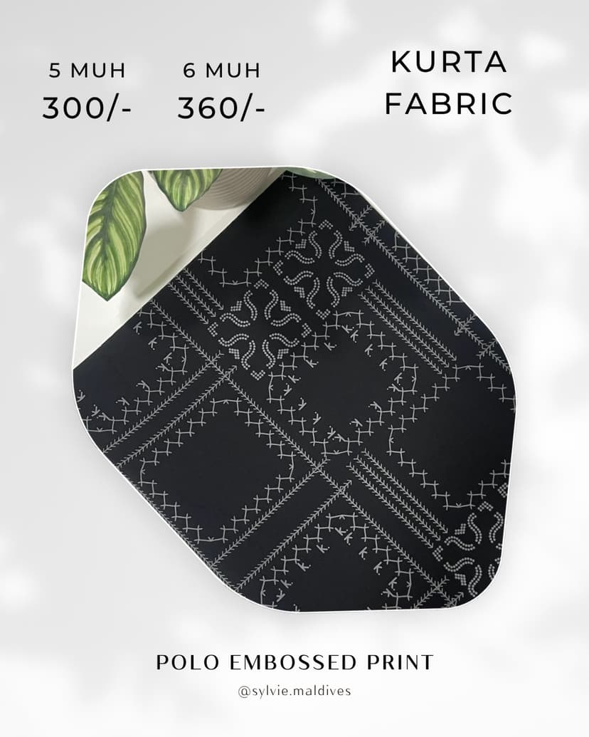 Kurta Fabric - Polo Embossed Print