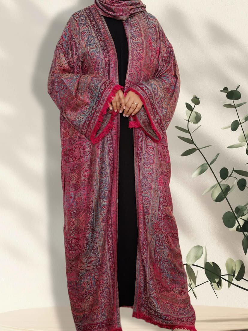 pashmina open abaya