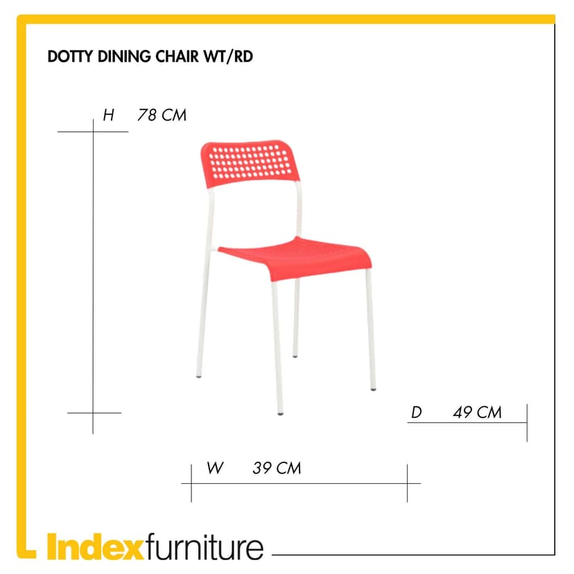 Dotty Dining Chair WT/RD