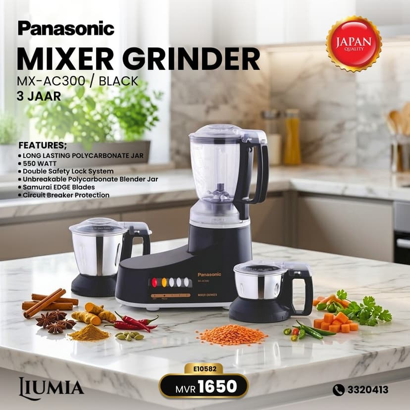 Panasonic’s powerful mixer grinder